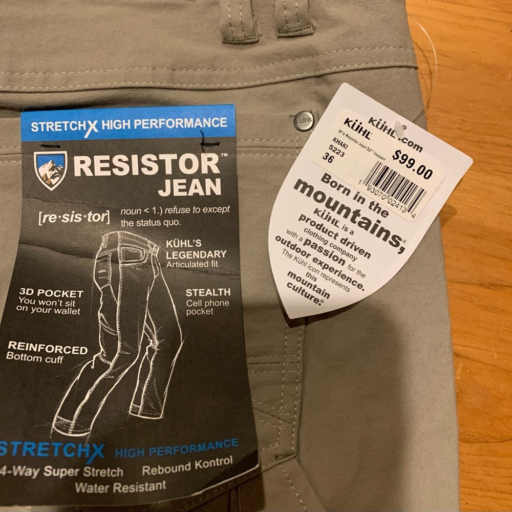 Kuhl Resistor Pants NWT 36x32